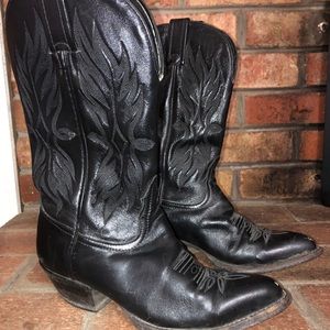 Black TONY LAMA Western Cowboy Boots